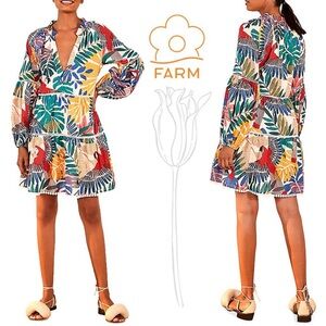 Farm Rio Macaw Mini cotton dress